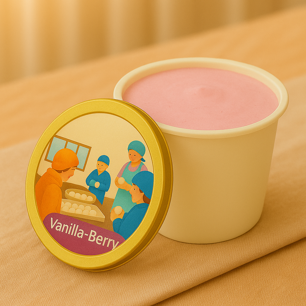 Ice Cream Gelato Vanilla-Berry
